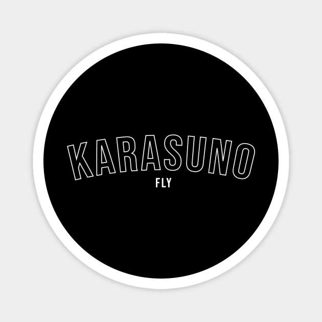 Karasuno Fly White Magnet by Aspita